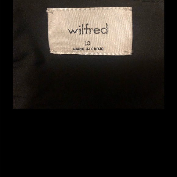 Wilfred fitted black faux leather mini skirt size 10 - Picture 7 of 8